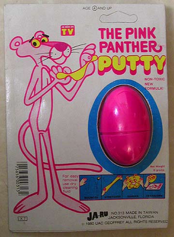 PINK PANTHER Silly Putty in Plastic Egg